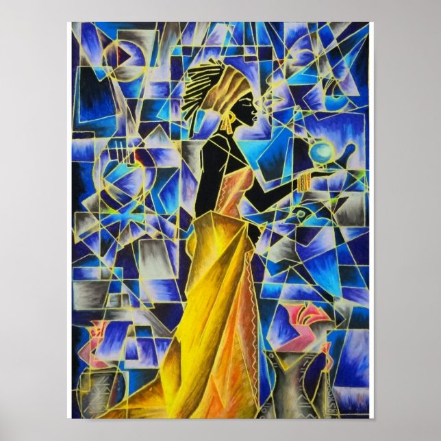 Póster Chica negro Magic - Poster BluBerry Isis (Frente)