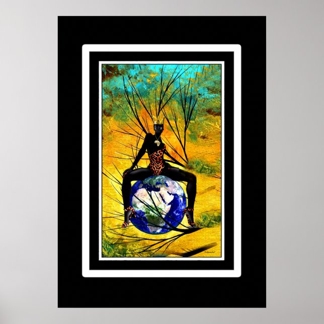 Póster Chica negro mágico (Frente)