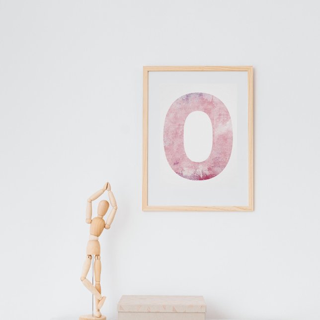Póster Chica Nombre Letra O Poster De Acuarela Rosa (Subido por el creador)