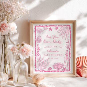 Póster Chica Nos Vemos Pronto Baby Shower