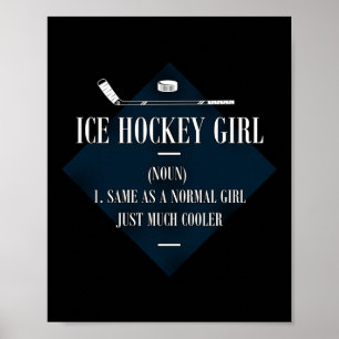 Póster Chica Noun 1 de hockey sobre hielo. Igual que