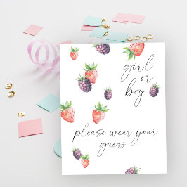 Póster chica o niño, por favor, use su suposición