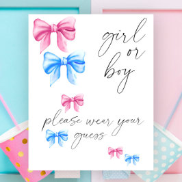 Póster chica o niño, por favor, use su suposición