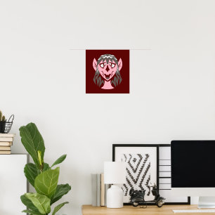 Póster Chica Orc Rosa