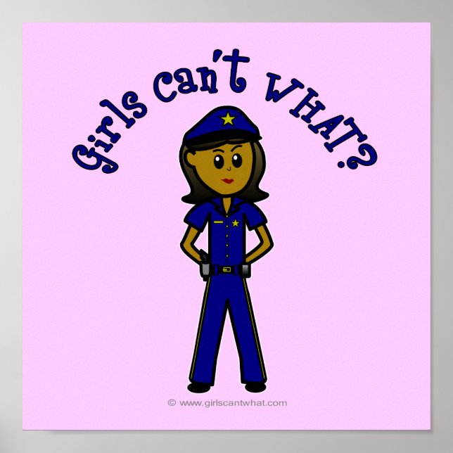 Póster Chica oscuro de la policía (Frente)