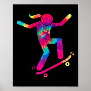 Póster Chica Patinadora Divertida Me Encanta Patinar Pati
