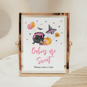 Póster Chica Pequeño fantasma Baby Shower Los bebés son d