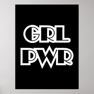 Póster Chica Power, Grl Pwr