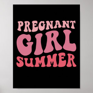 Póster Chica preñada