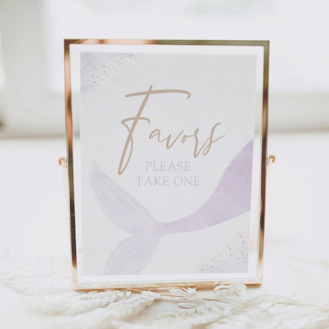 Póster Chica Purple Mermaid Cumpleaños favorece al Rótulo (Subido por el creador)