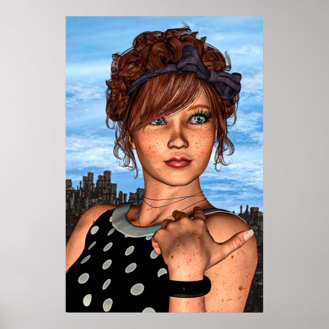 Póster Chica Retro (Frente)
