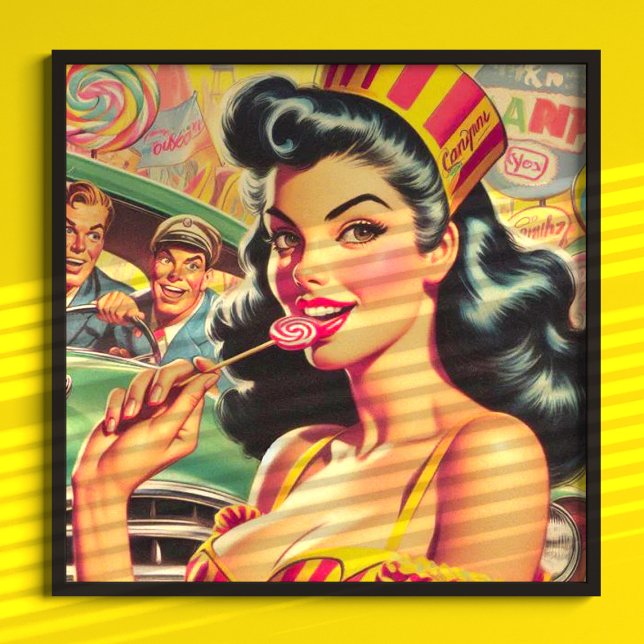 Póster Chica Retro Candy (Subido por el creador)