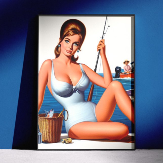 Póster Chica Retro de la Pesca (Subido por el creador)
