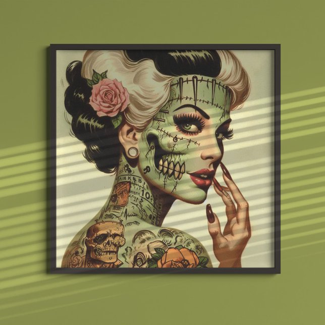 Póster Chica Retro Monstruo (Subido por el creador)