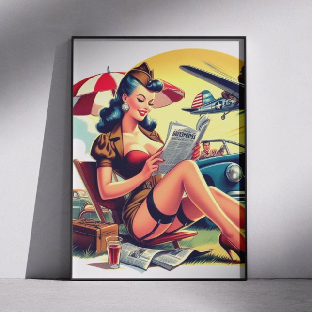 Póster Chica Retro Piloto (Subido por el creador)