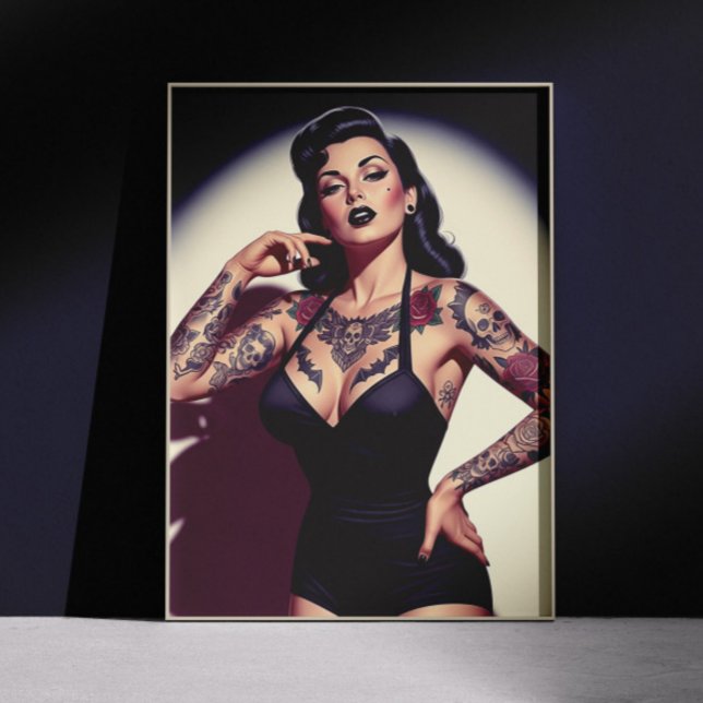 Póster Chica Retro Tatuada (Subido por el creador)