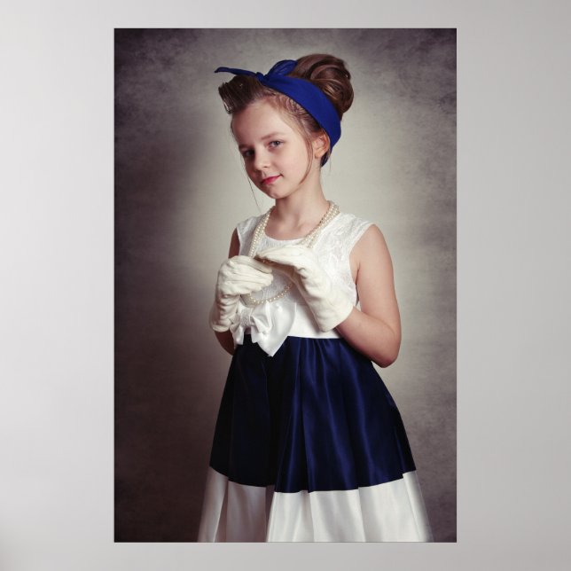 Póster Chica retro vintage (Frente)