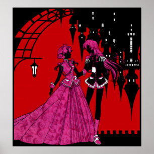 Póster Chica revolucionario Utena   Anthy & Utena