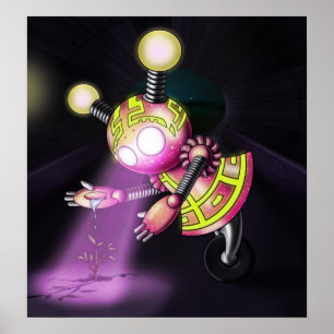 Póster Chica Robot