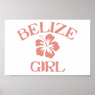 Póster Chica Rosa de Belice