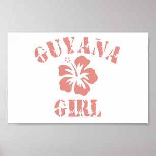 Póster Chica Rosa de Guyana
