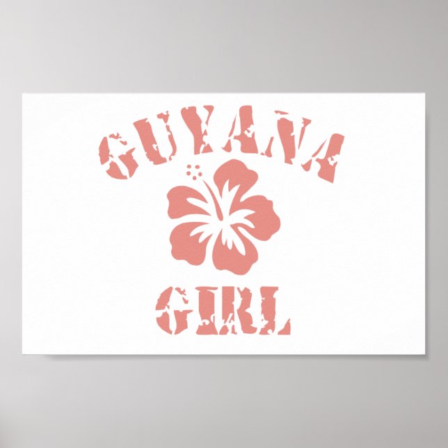 Póster Chica Rosa de Guyana (Frente)