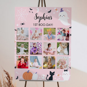 Póster Chica Rosa Fantasma Rótulo de foto de primer año