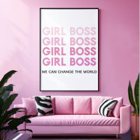 Chica rosa moderno Jefe mejor regalo para Girly