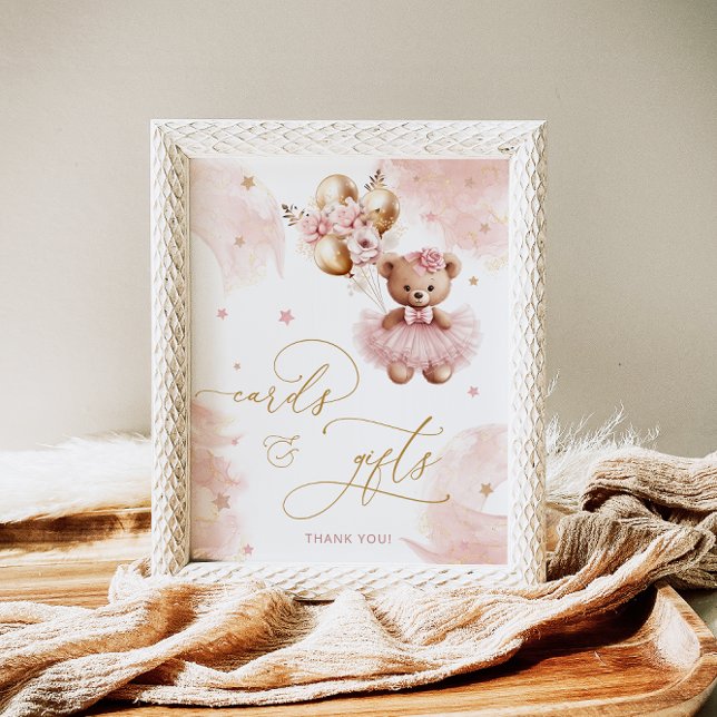 Póster Chica rosa Teddy Bear Tarjetas de globo y Regalos (Subido por el creador)