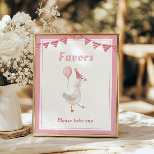 Póster Chica rosa y marrón mareado favorece el cumpleaños