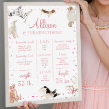 Chica rosado Perro Cat Paw-ty Rótulo hito de cumpl