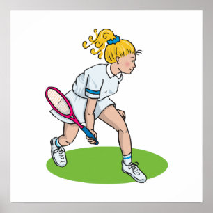 Póster Chica rubio del tenis