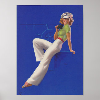 Póster CHICA SAILOR Chica de pinza clásica