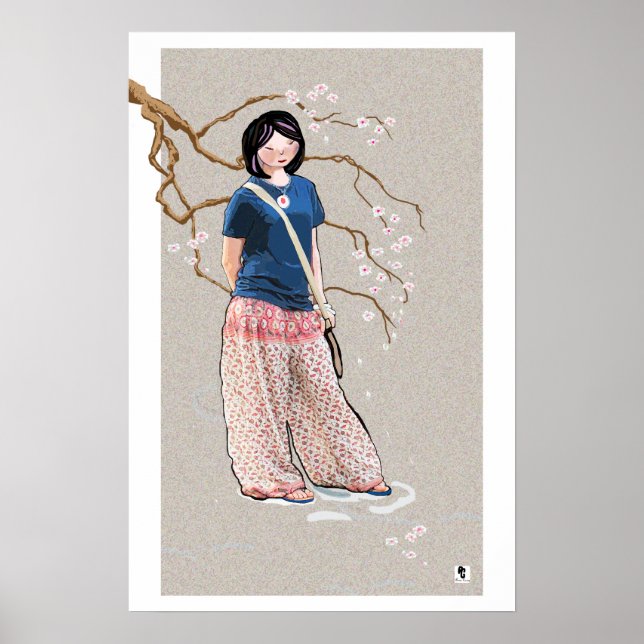 Póster Chica Sakura (Frente)