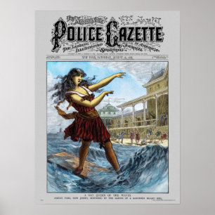 Póster Chica Sandwich Island, poster de la Gaceta de Poli