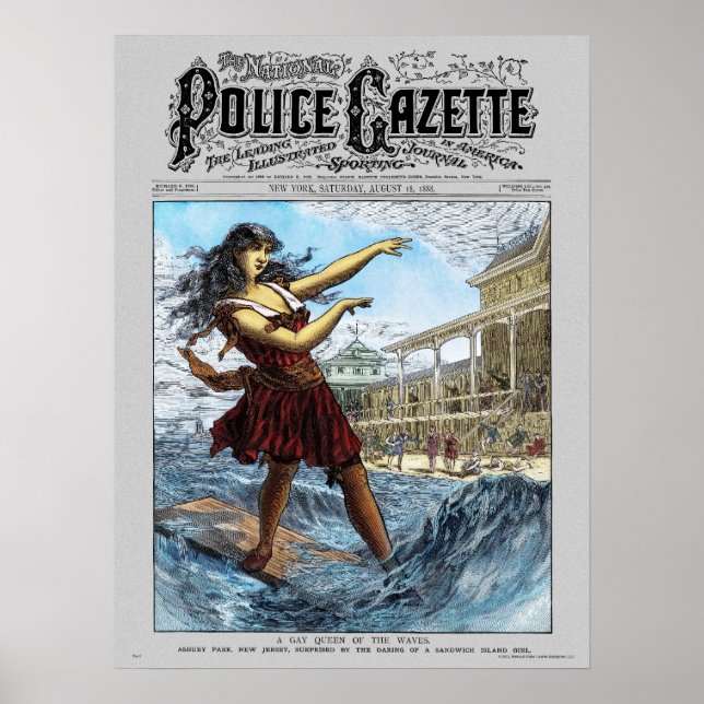 Póster Chica Sandwich Island, poster de la Gaceta de Poli (Frente)