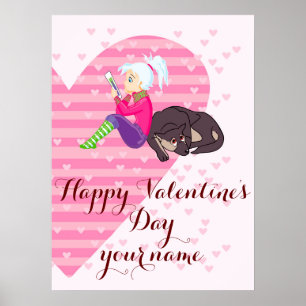 Póster Chica Ser enamorado