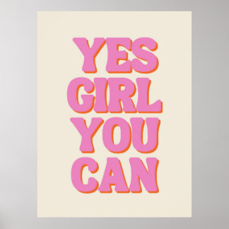 Póster Chica Sí Puedes, Frase de Chica