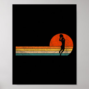 Póster Chica Sketll Futbolista Retro
