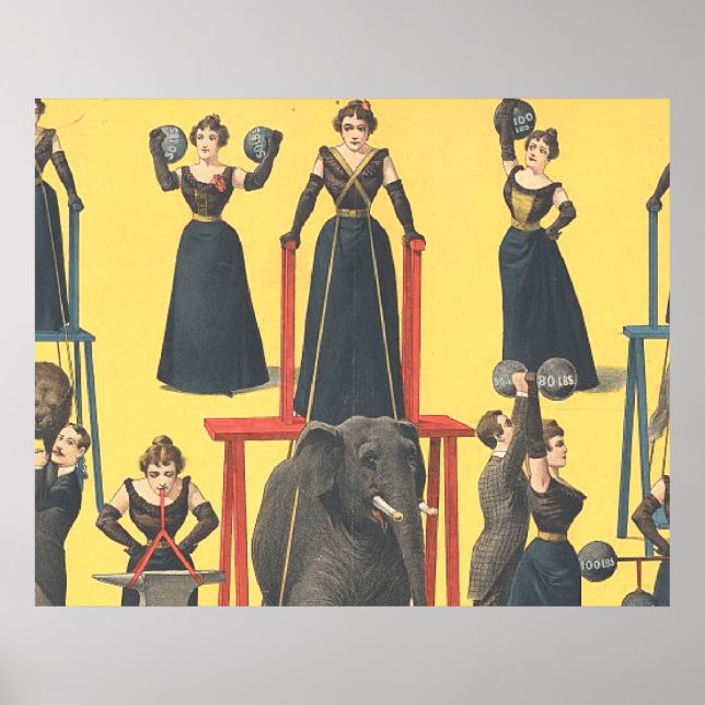 Póster CHICA superior de construcción de cuerpos (Frente)