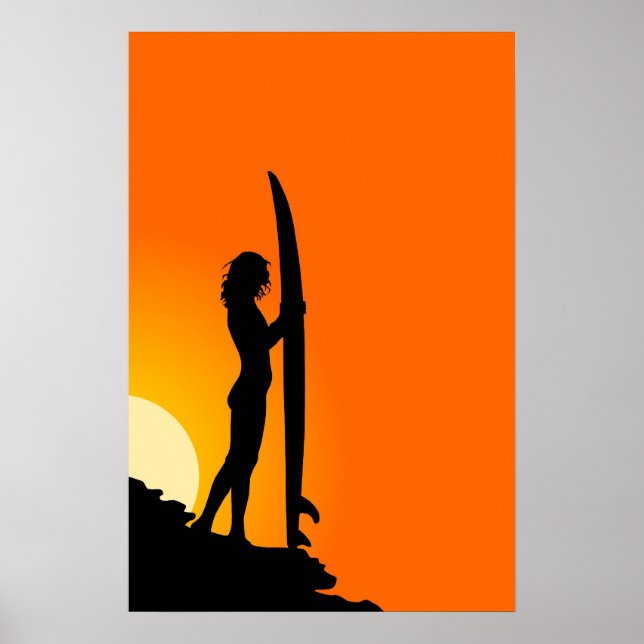 Póster Chica surfista (Frente)