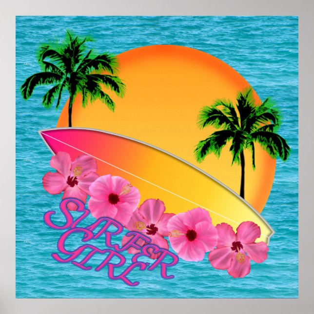 Póster Chica surfista (Frente)