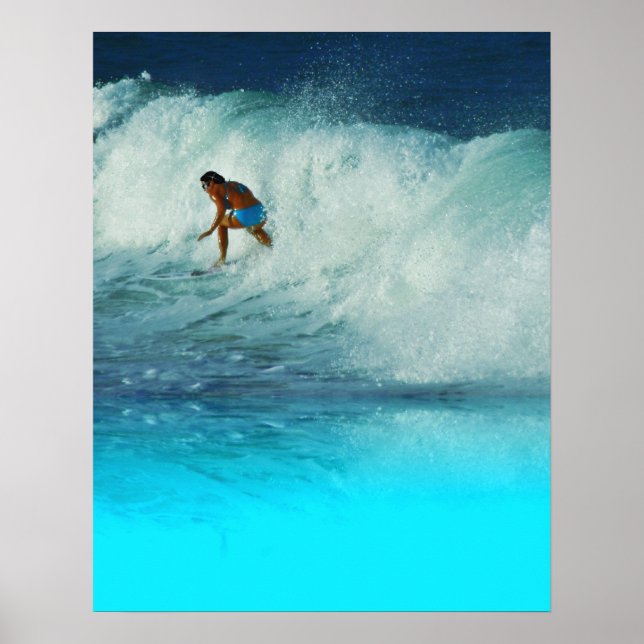 Póster Chica Surfista 2 Rainbow Bay Australia (Frente)