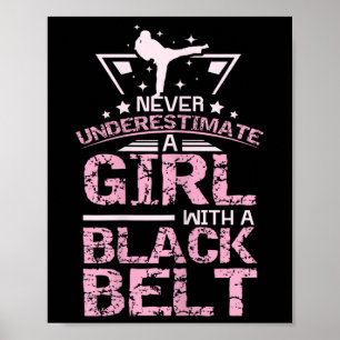 Póster Chica Taekwondo de Black Belt Karate