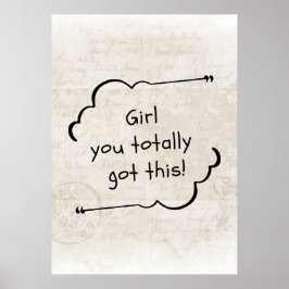 Póster Chica, tienes esto