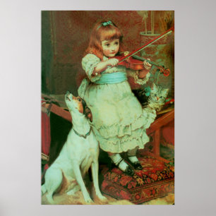 Póster Chica tocando un violín