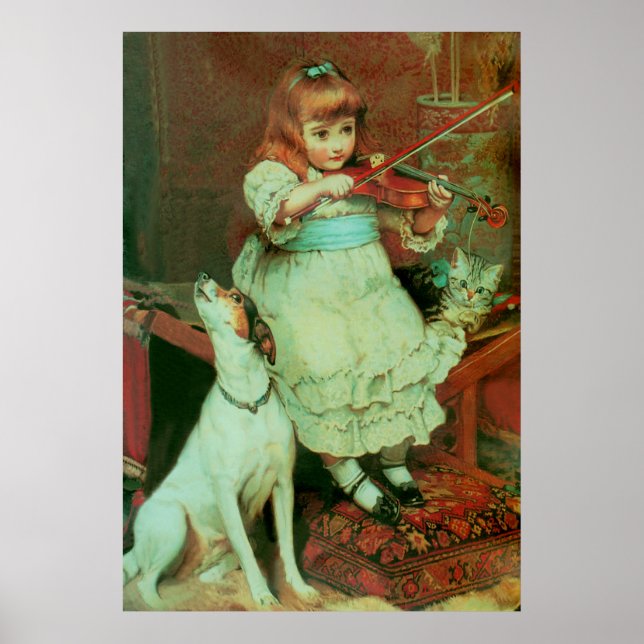 Póster Chica tocando un violín (Frente)