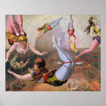 Chica Trapeze Artists Ilustracion de época