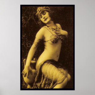 Póster Chica travieso de la aleta