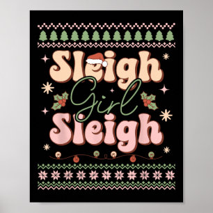 Póster Chica Trineo Trineo Navidad Fea Navidad 